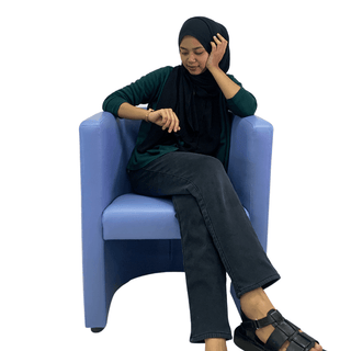 Cobble Faux Leather Armchair by Zest Livings Singapore