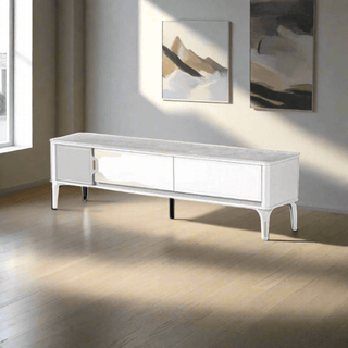 Cosette White TV Console with Sintered Stone Top (140cm) Singapore