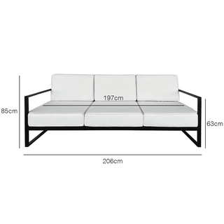 Cove 3 Seater Off White Outdoor Sofa by Zest Livings Singapore