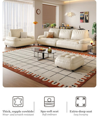 Sofa with footstool