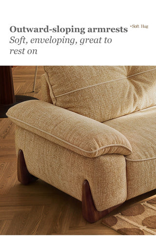 Outward-sloping armrests