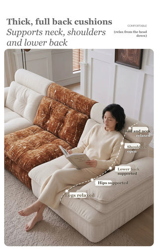 Thick, full back cushions