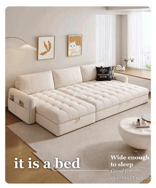 Halilia Marshmallow Fabric Sofa Bed, view 4