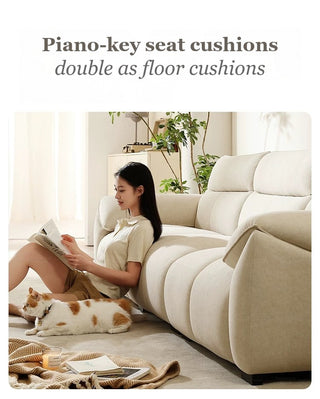Seat cushions double as floor cushions