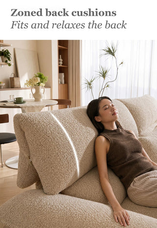 Zoned back cushions