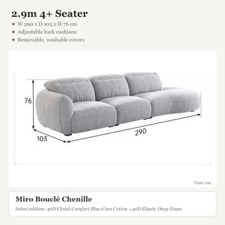 2.9m 4+ Seater