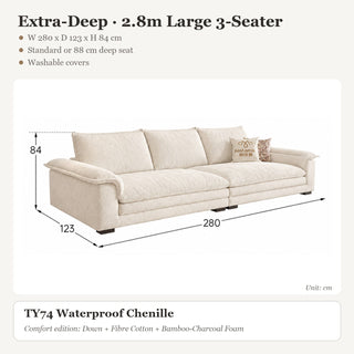 Extra-Deep · 2.8m Large 3-Seater