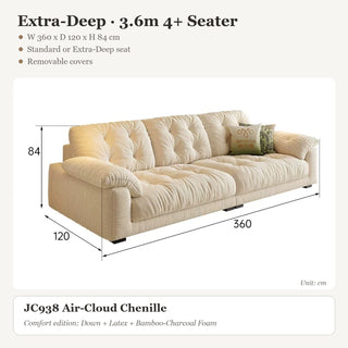 Extra-Deep · 3.6m 4+ Seater