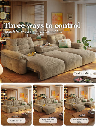 Sofa, chaise and bed modes