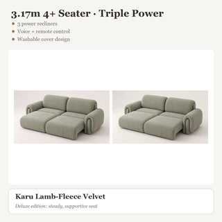 3.17m 4+ Seater · Triple Power · Karu Lamb-Fleece Velvet
