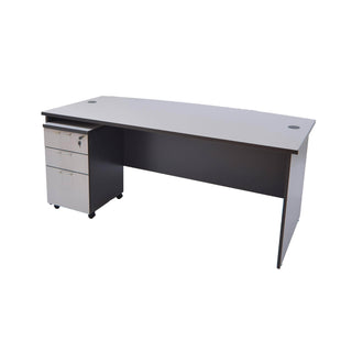 Danica Curved Study Table (180cm) with Mobile Pedestal Singapore