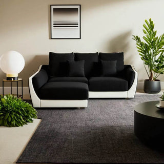 Darcie L-Shape Faux Leather Sofa Singapore