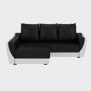 Darcie L-Shape Faux Leather Sofa Singapore