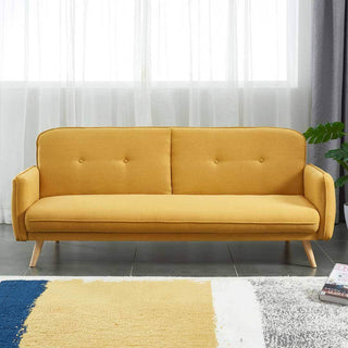 Dawn Yellow Fabric Sofa Bed Singapore