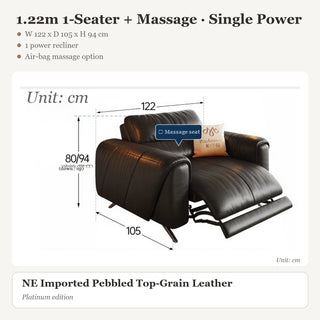 1.22m 1-Seater + Massage · Single Power