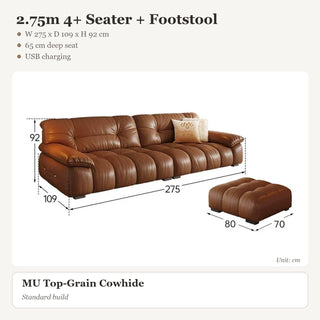 2.75m 4+ Seater + Footstool