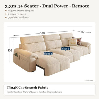 3.3m 4+ Seater · Dual Power · Remote