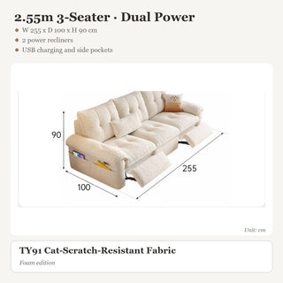 2.55m 3-Seater · Dual Power