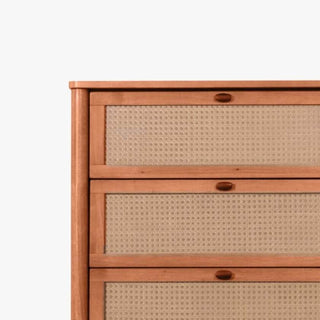 Delora Rattan Wooden Chest of Drawer Singapore