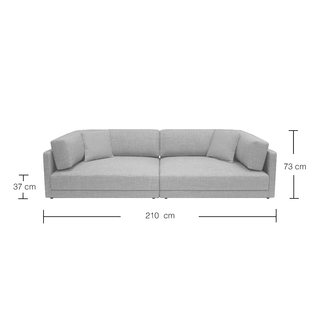 Dennis 3 Seater Modular Fabric Sofa - EcoClean by Zest Livings (Eco Clean | Water Repellent) Singapore