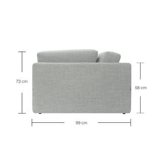 Dennis 3 Seater Modular Fabric Sofa - EcoClean by Zest Livings (Eco Clean | Water Repellent) Singapore