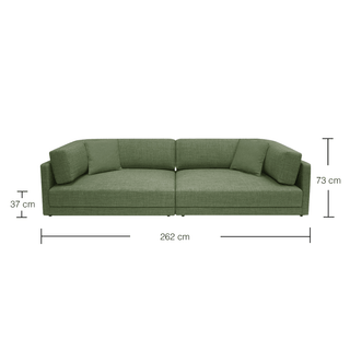 Dennis 4 Seater Modular Fabric Sofa by Zest Livings (Eco Clean | Water Repellent) Singapore