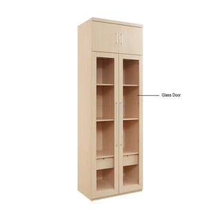 Megafurniture | Devereau Glass Open Door Wardrobe with Top | Open Door Wardrobe