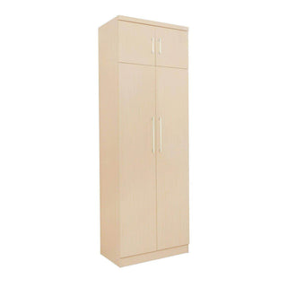 Megafurniture | Deverel 2 Door Wardrobe with Top (80cm) | Open Door Wardrobe