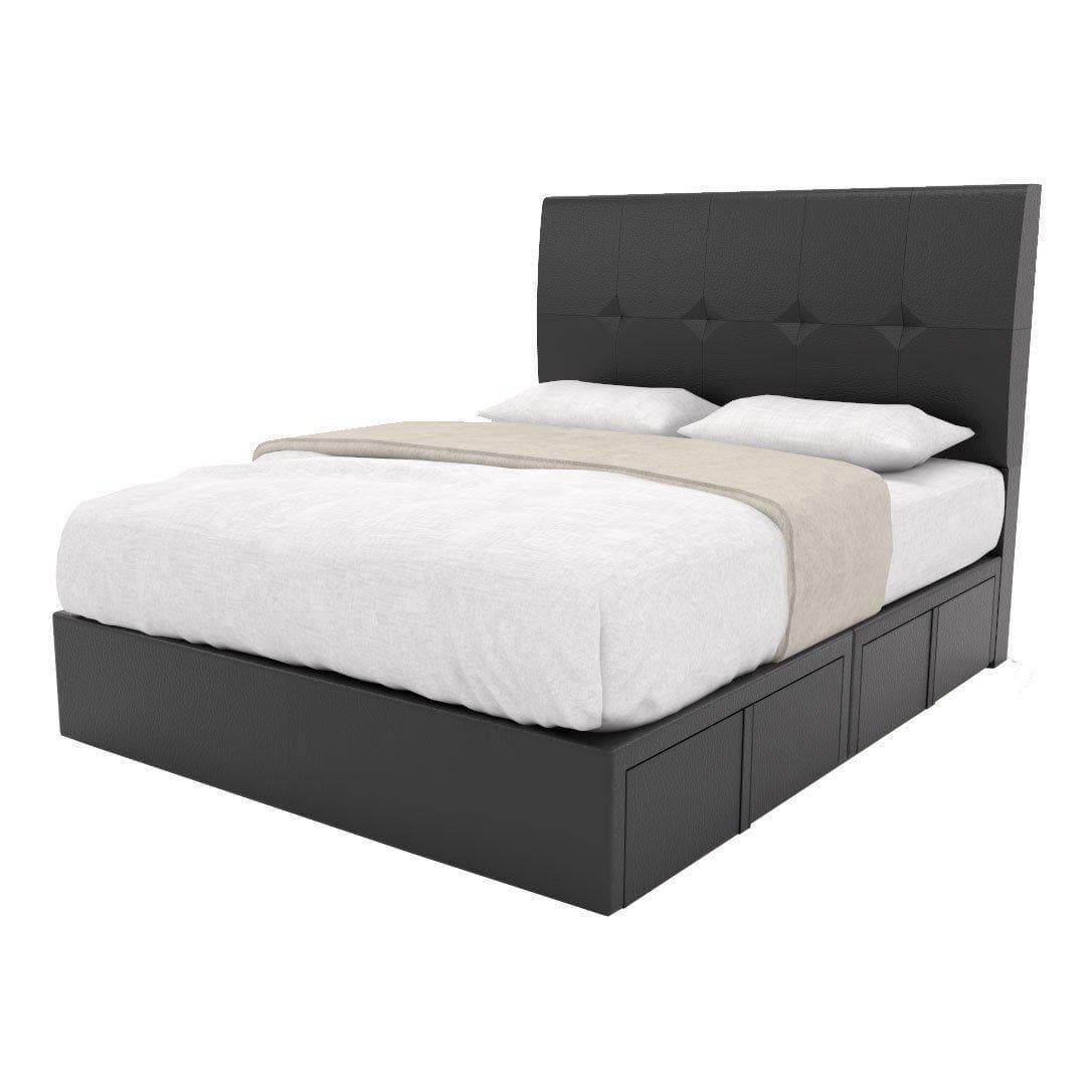 Devon Faux Leather Drawer Bed Frame Singapore