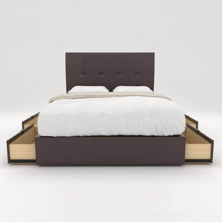 Devon Faux Leather Drawer Bed Frame Singapore