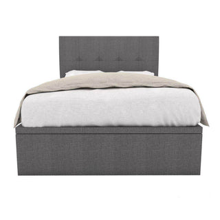 Devon Grey Fabric Storage Bed (Water Repellent) + Honey Stafford 10" Spring Mattress with Knitted Graphene Cover Bed Set Singapore