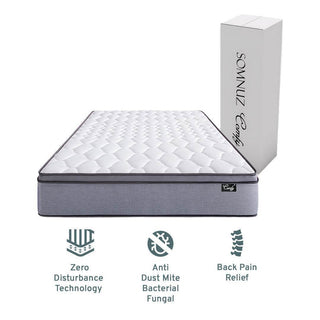 Devonne Brown Faux Leather Storage Bed + Somnuz™ Comfy 10" Individual Pocketed Spring Mattress Singapore