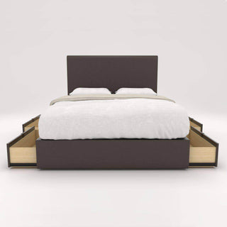 Devonne Faux Leather Drawer Bed Frame Singapore