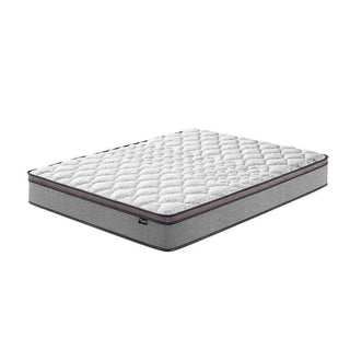 Devonne Grey Fabric Bed Frame (Water Repellent) + Somnuz™ Comforto 10 Inch Bamboo Fabric Latex Individual Pocketed Spring Mattress Singapore