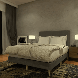 Devonne Grey Fabric Bed Frame Singapore