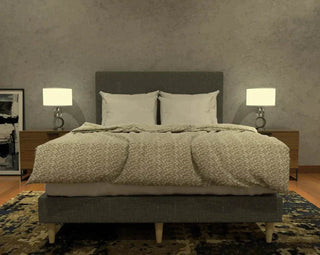 Devonne Grey Fabric Bed Frame Singapore