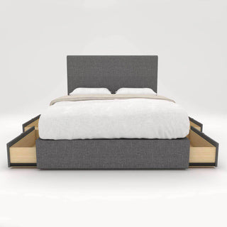 Devonne Grey Fabric Drawer Bed (Water Repellent) Singapore