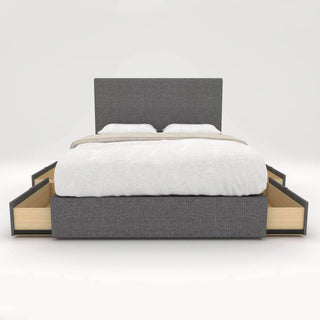 Devonne Grey Fabric Drawer Bed Singapore