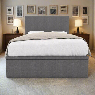 Devonne Grey Fabric Storage Bed + Somnuz™ Comfy 10" Individual Pocketed Spring Mattress Singapore