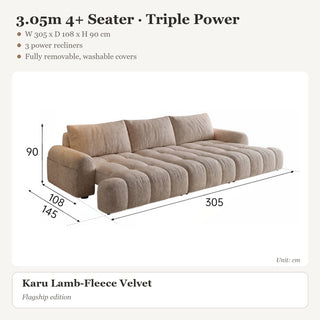 3.05m 4+ Seater · Triple Power