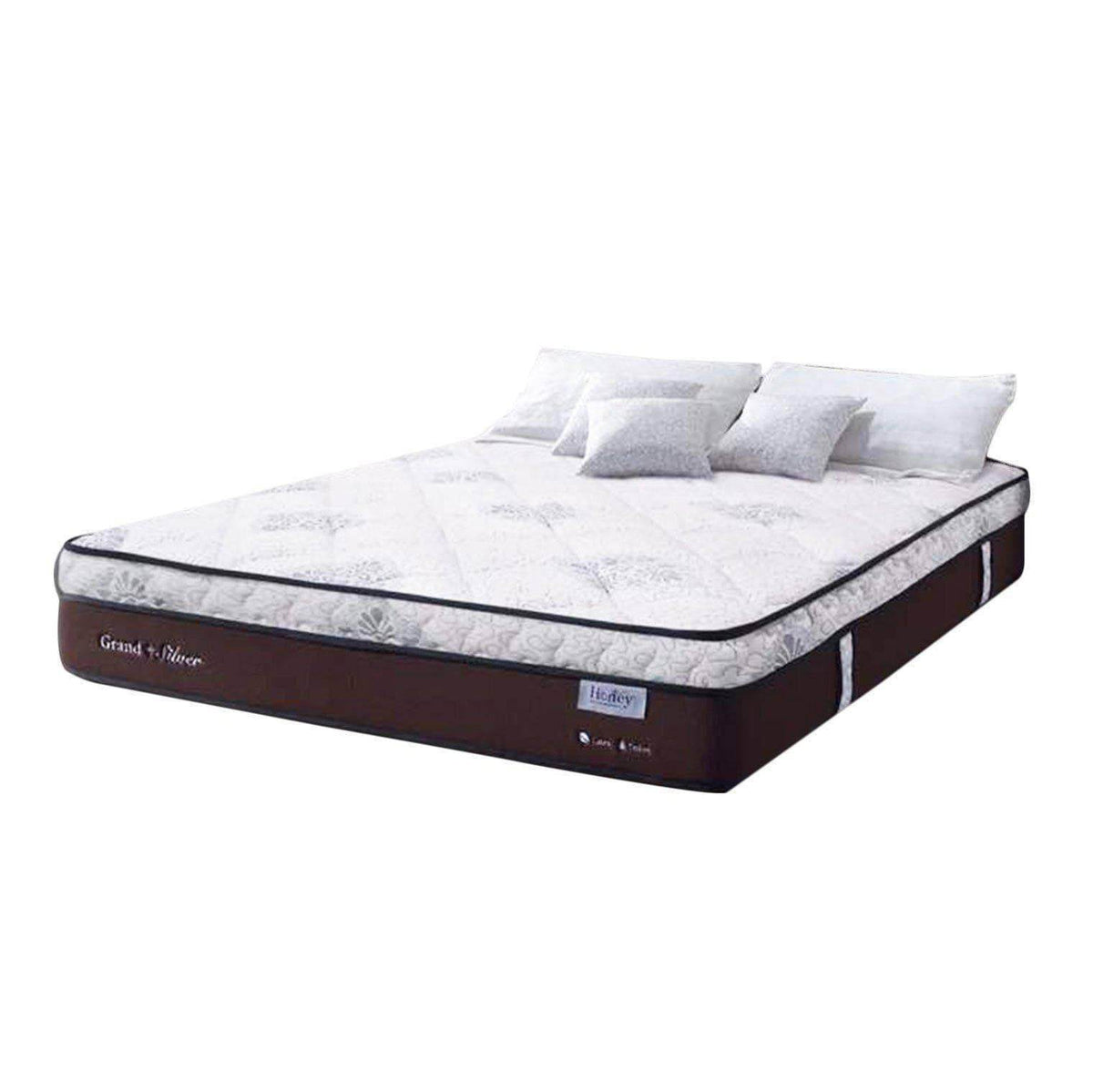 Doris Grey Storage Bed Frame (Water Repellent) + Honey Grand Silver 10" Natural Latex Mattress Bed Set Singapore
