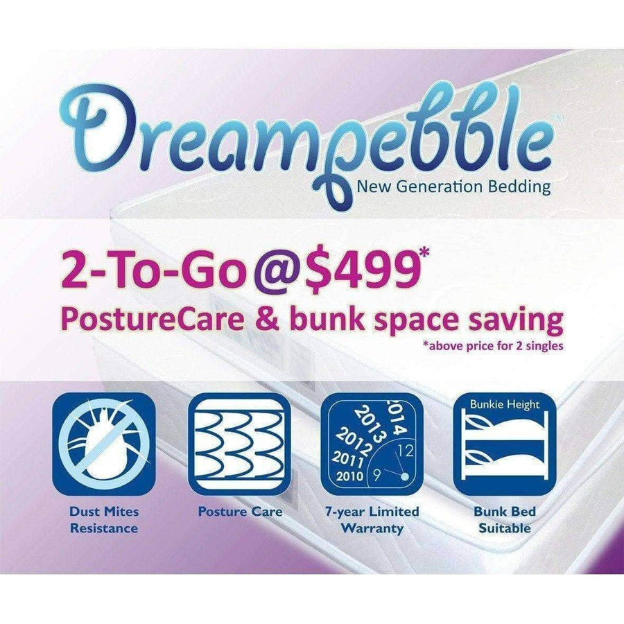 Dreampebble 2-To-Go PostureCare Mattress (Pair) Singapore