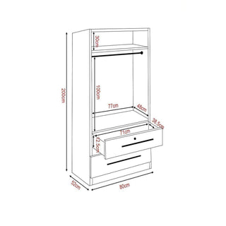 Megafurniture | Durante Open door Wardrobe | Open Door Wardrobe