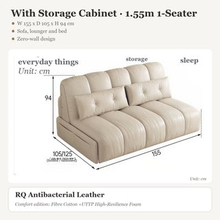 With Storage Cabinet · 1.55m 1-Seater