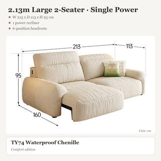 2.13m Large 2-Seater · Single Power