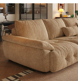 Plump, rounded armrests