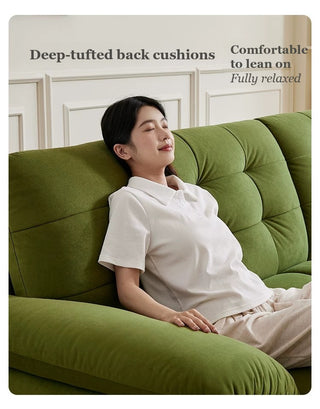 Deep-tufted back cushions