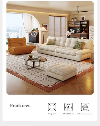 Sofa with footstool