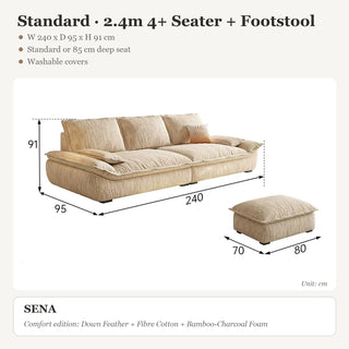 Standard · 2.4m 4+ Seater + Footstool