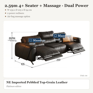2.59m 4+ Seater + Massage · Dual Power